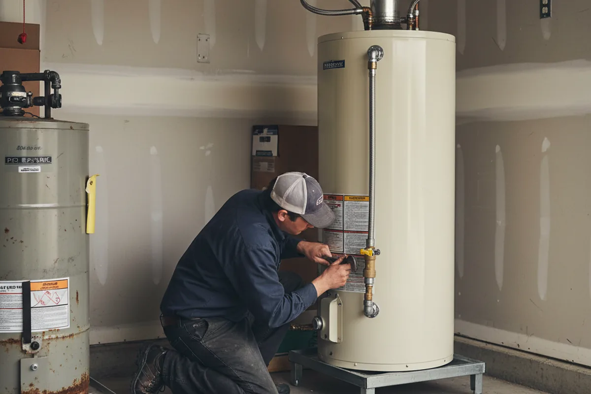 Water heater and shutoff valve replacement in Jenkinsburg
